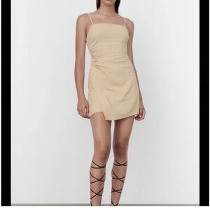 Zara Womens Collection Beige Mini Dress Size M